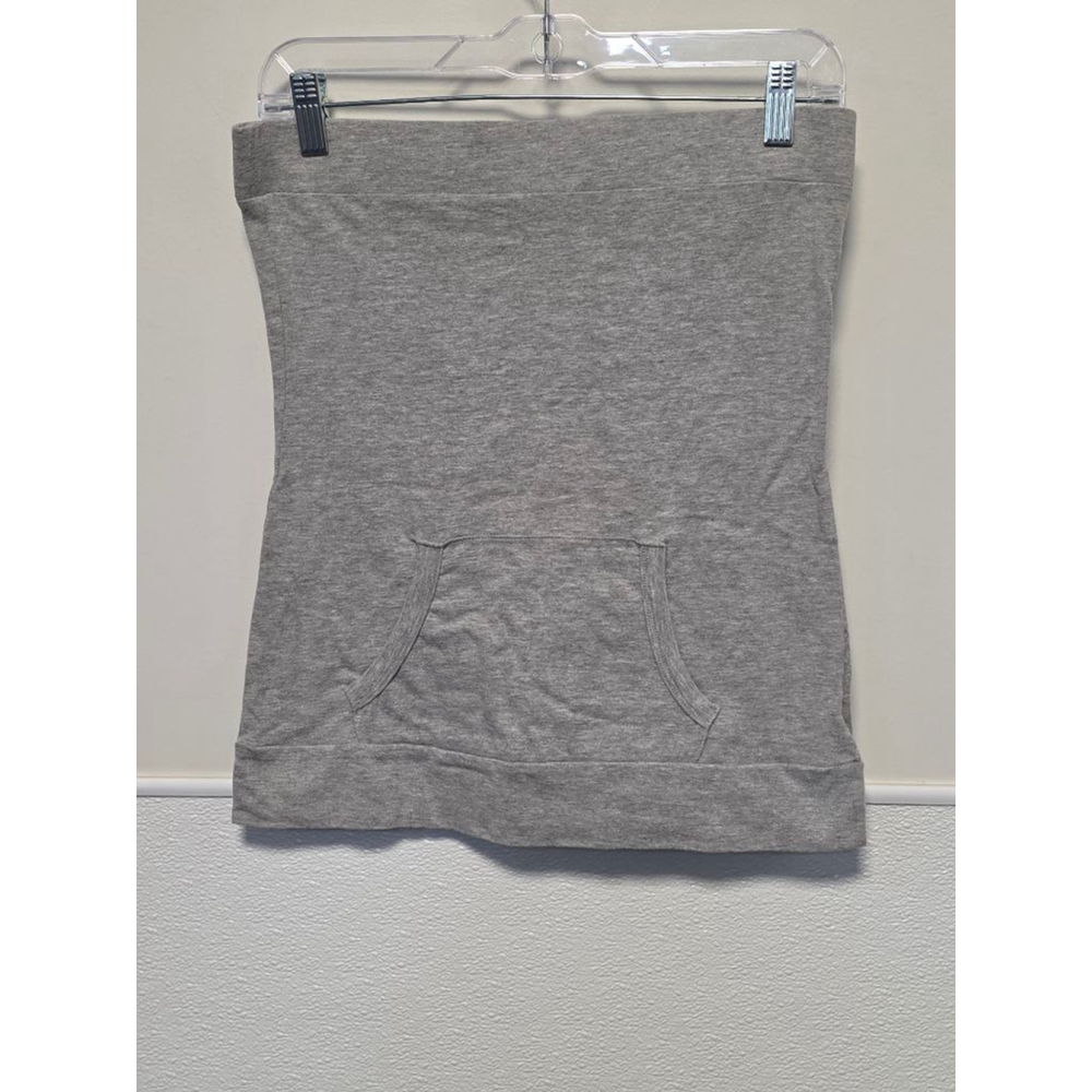 Women's Zenana Outfitters Grey Tube Top‎ shirt with Pocket Size L